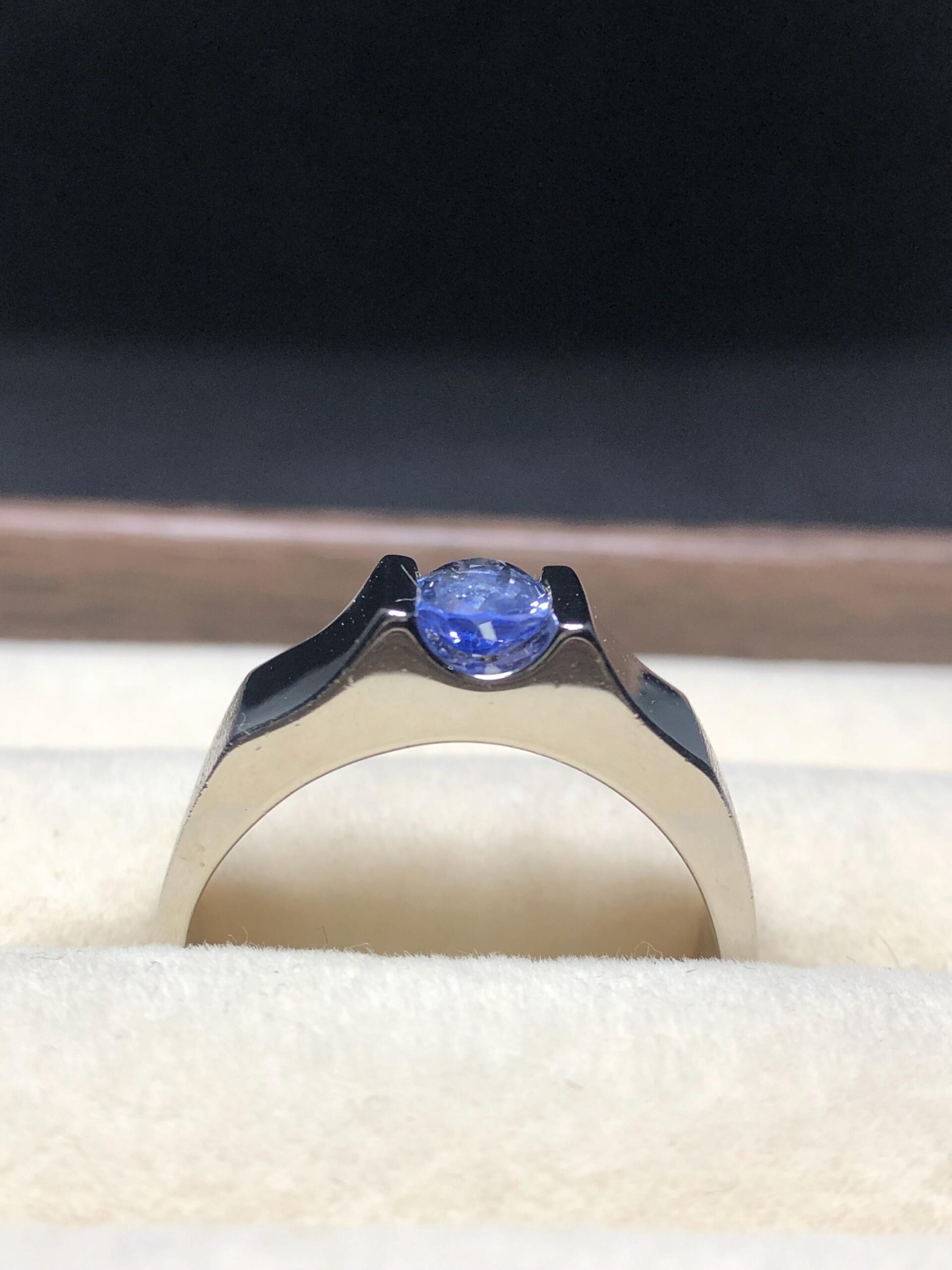 Natural Blue Ceylon Sapphire Ring, 925 Sterling Silver Men's Ring, 1.115 Ct Sri Lankan Sapphire, Modern Statement Gemstone Ring, Size 9 - Image 7