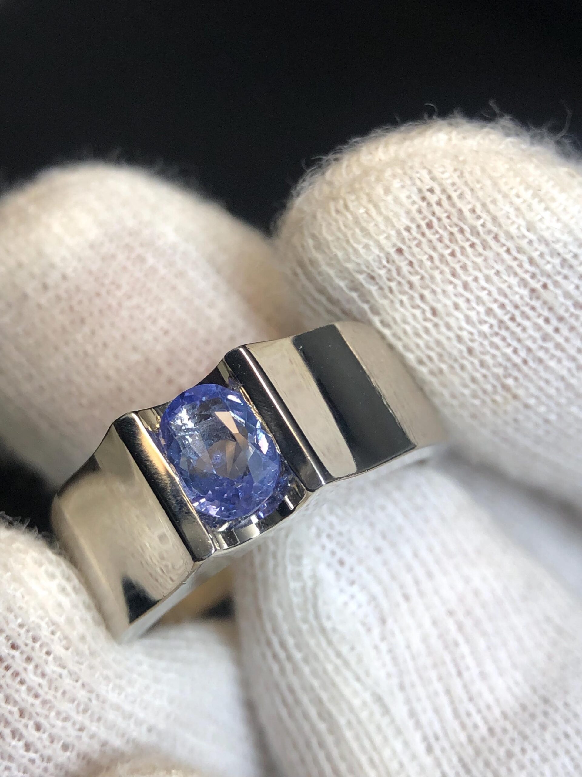 Natural Blue Ceylon Sapphire Ring, 925 Sterling Silver Men's Ring, 1.115 Ct Sri Lankan Sapphire, Modern Statement Gemstone Ring, Size 9 - Image 10