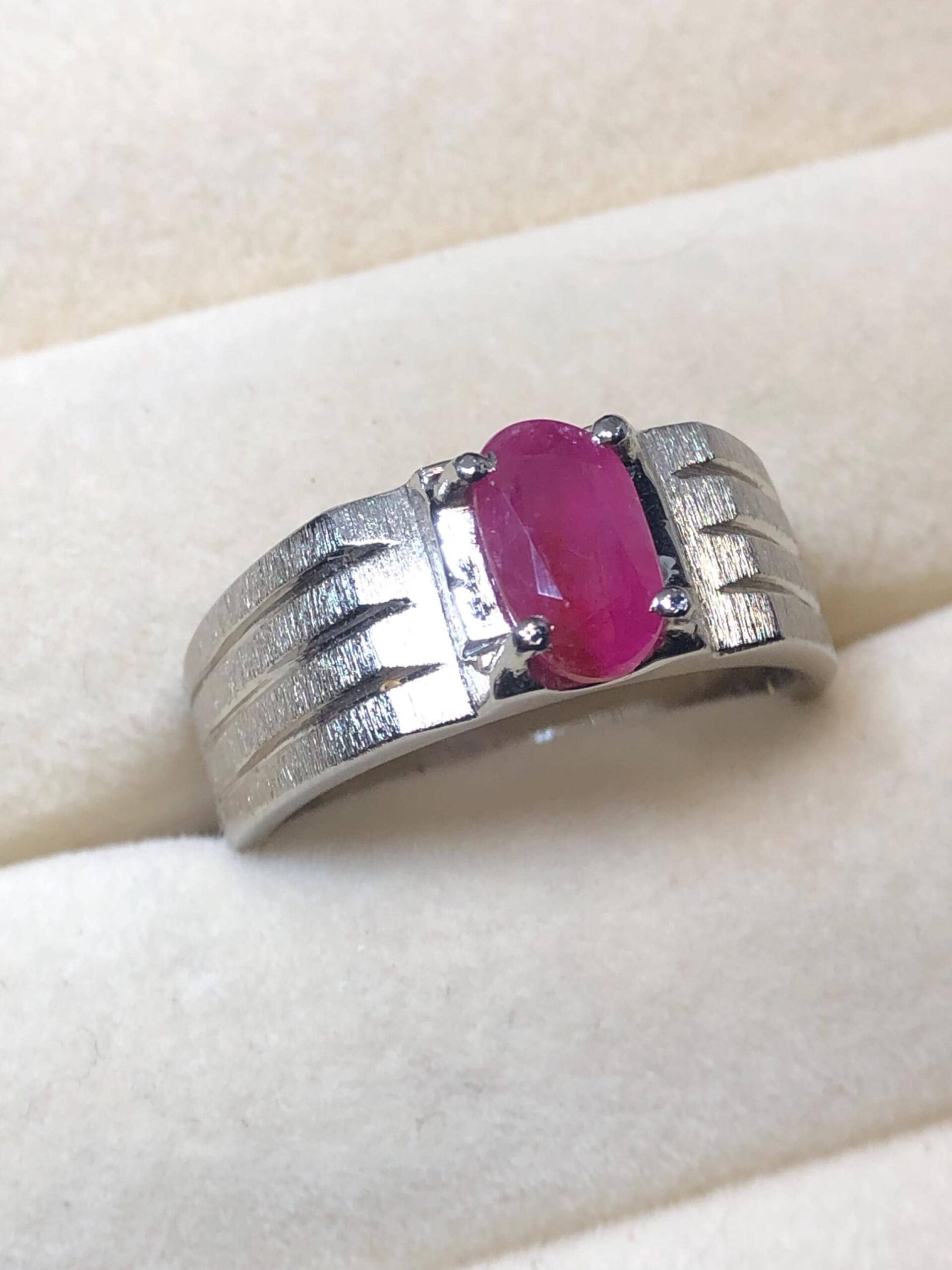 Natural Burma Ruby Ring 2.20 Ct, S925 Sterling Silver Ring Size 9, No Heat No Treatment Ruby, Certified Gemstone Jewelry, Men's Ring - Image 6