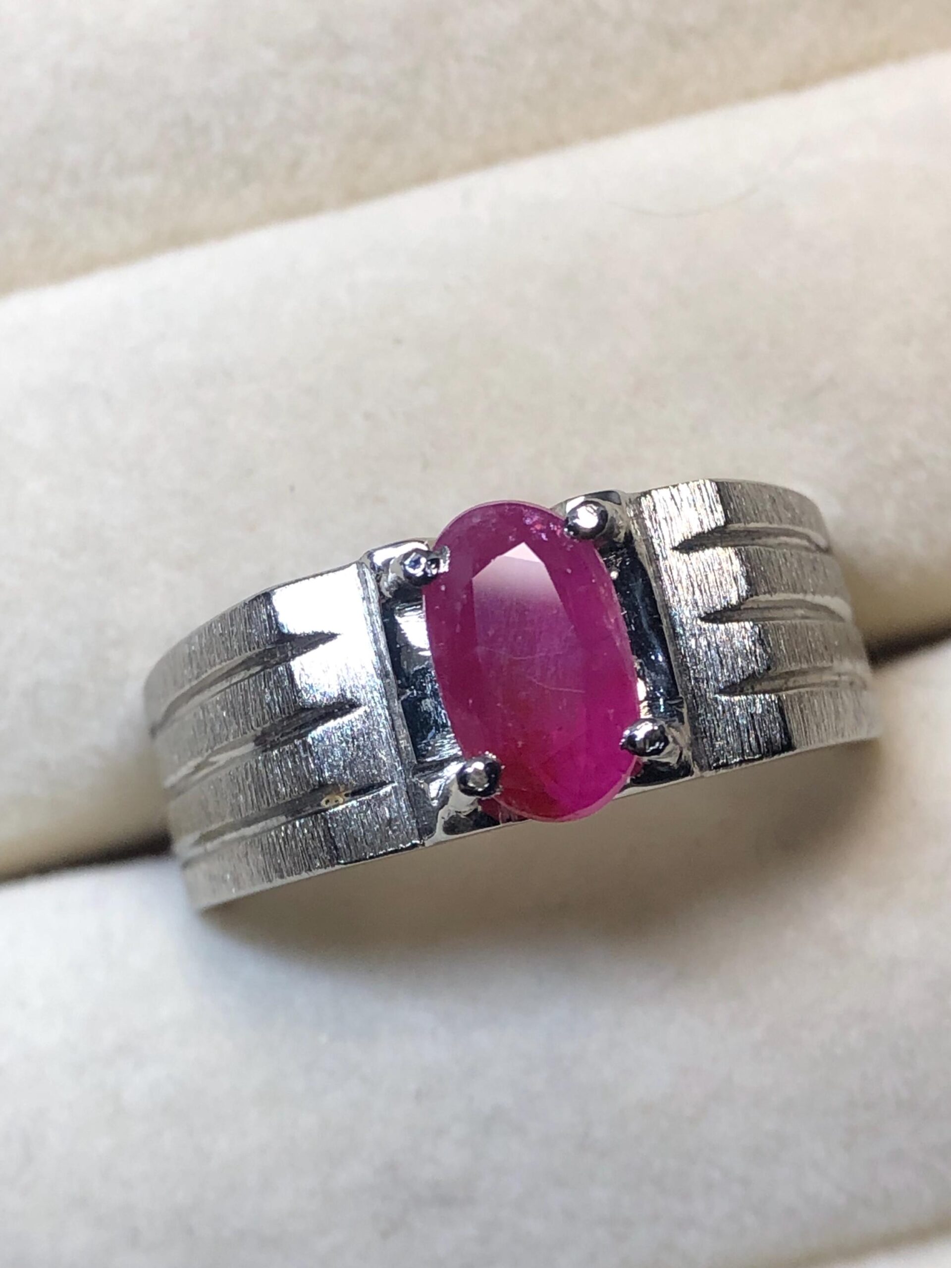 Natural Burma Ruby Ring 2.20 Ct, S925 Sterling Silver Ring Size 9, No Heat No Treatment Ruby, Certified Gemstone Jewelry, Men's Ring - Image 5