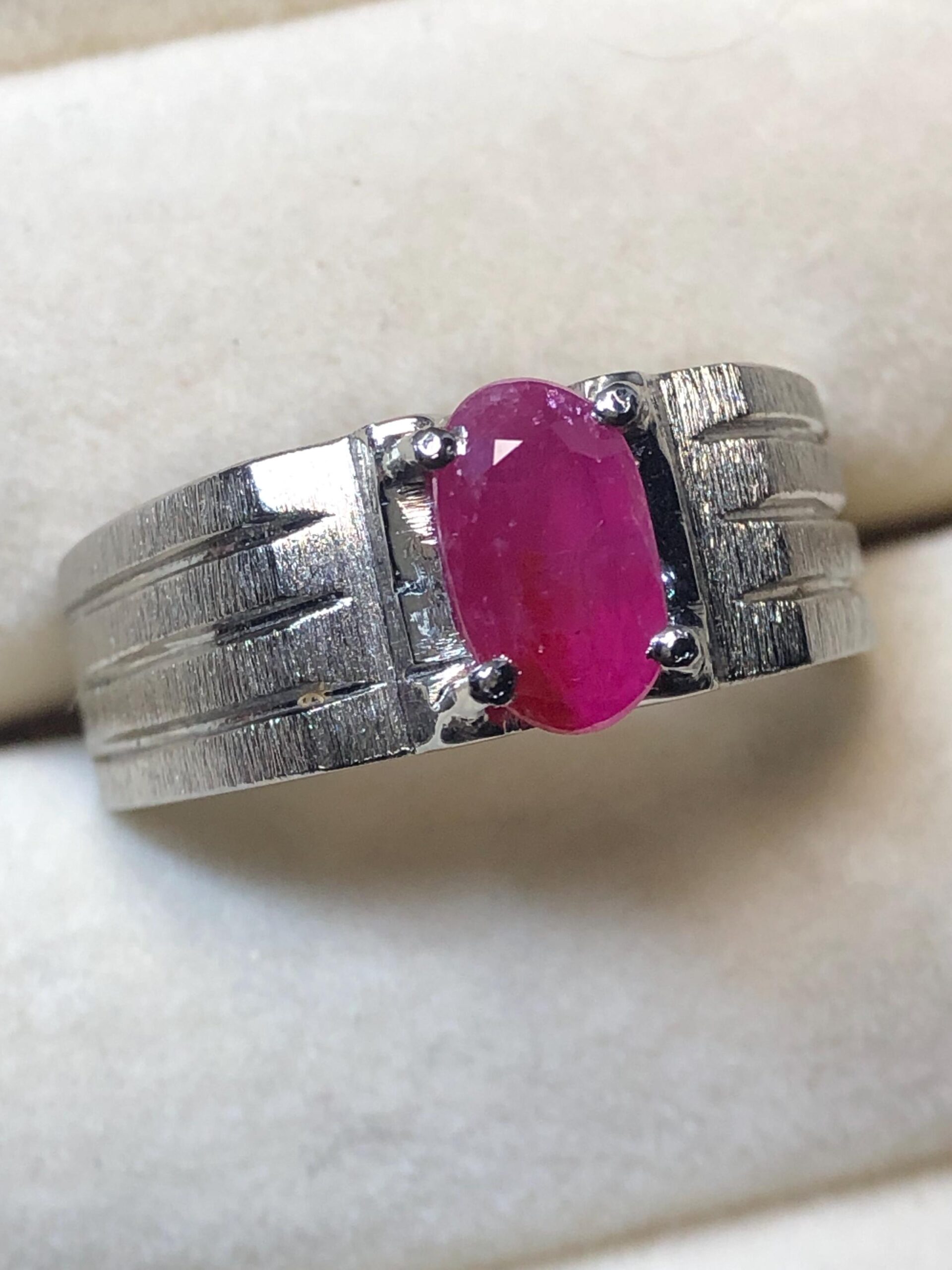 Natural Burma Ruby Ring 2.20 Ct, S925 Sterling Silver Ring Size 9, No Heat No Treatment Ruby, Certified Gemstone Jewelry, Men's Ring - Image 9
