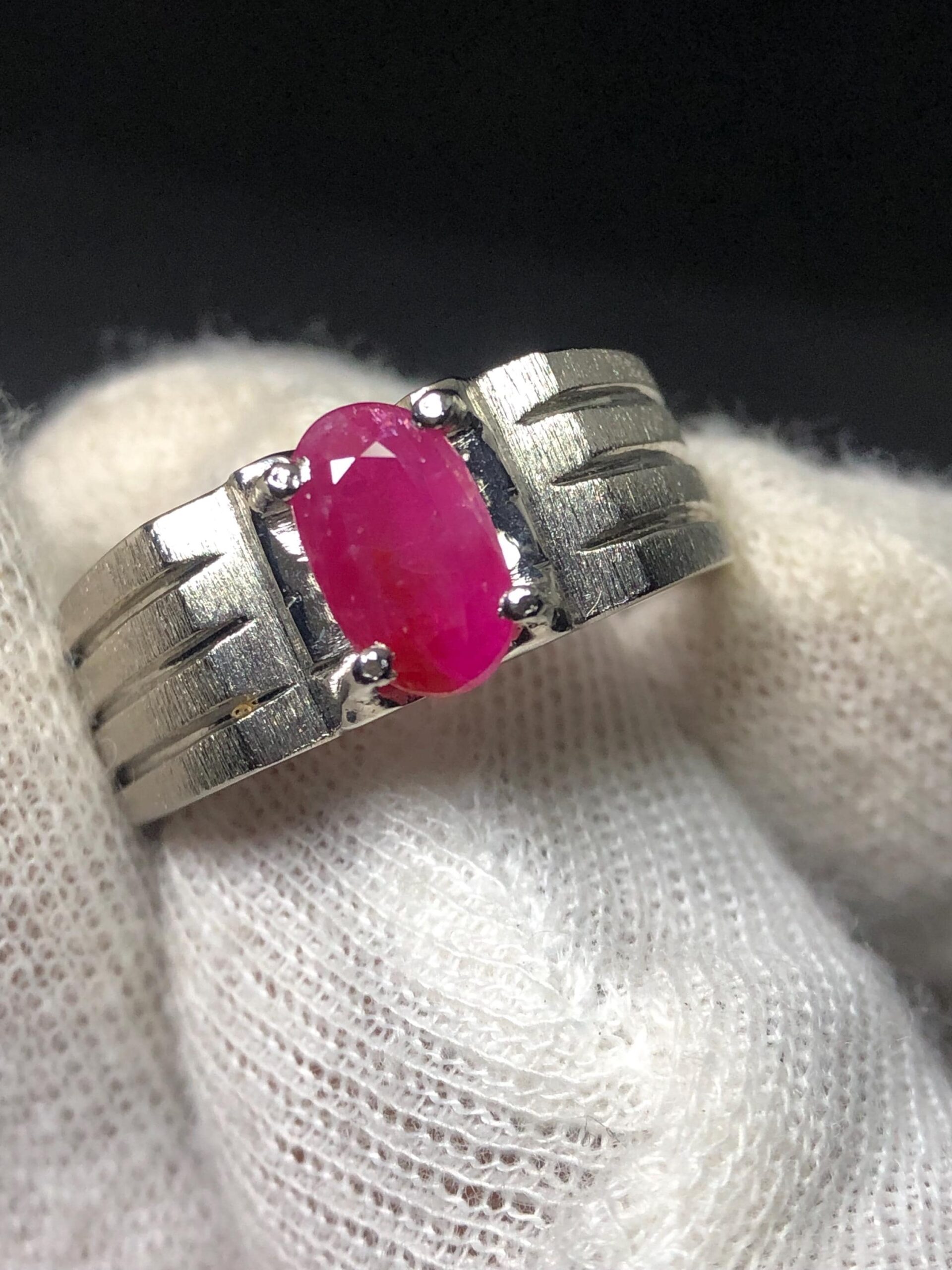 Natural Burma Ruby Ring 2.20 Ct, S925 Sterling Silver Ring Size 9, No Heat No Treatment Ruby, Certified Gemstone Jewelry, Men's Ring