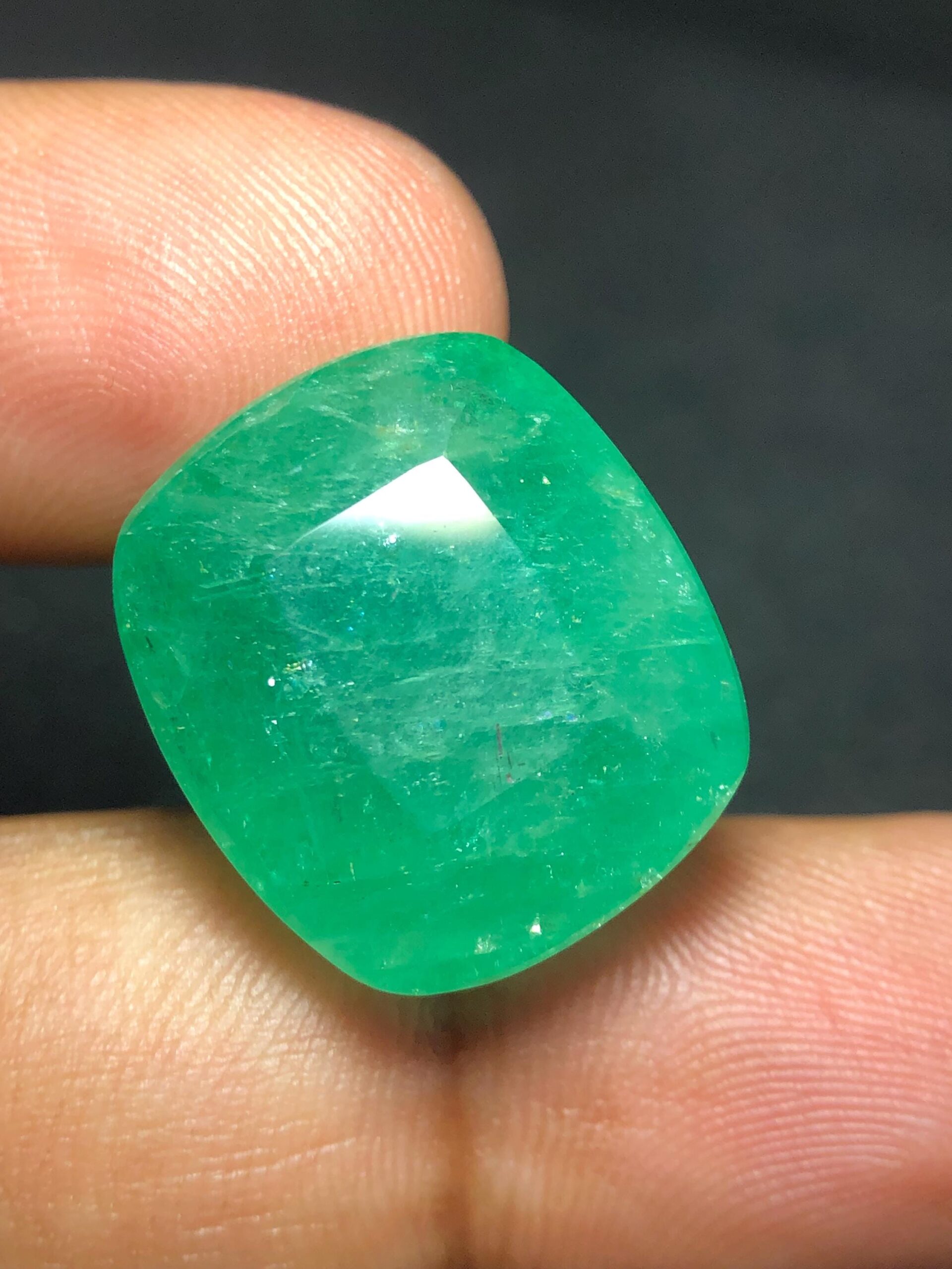 Natural Green Emerald 32.805 Ct Cushion Cut Loose Gemstone, 20.2 x 17.8 mm, Large Emerald for Custom Jewelry - Image 9