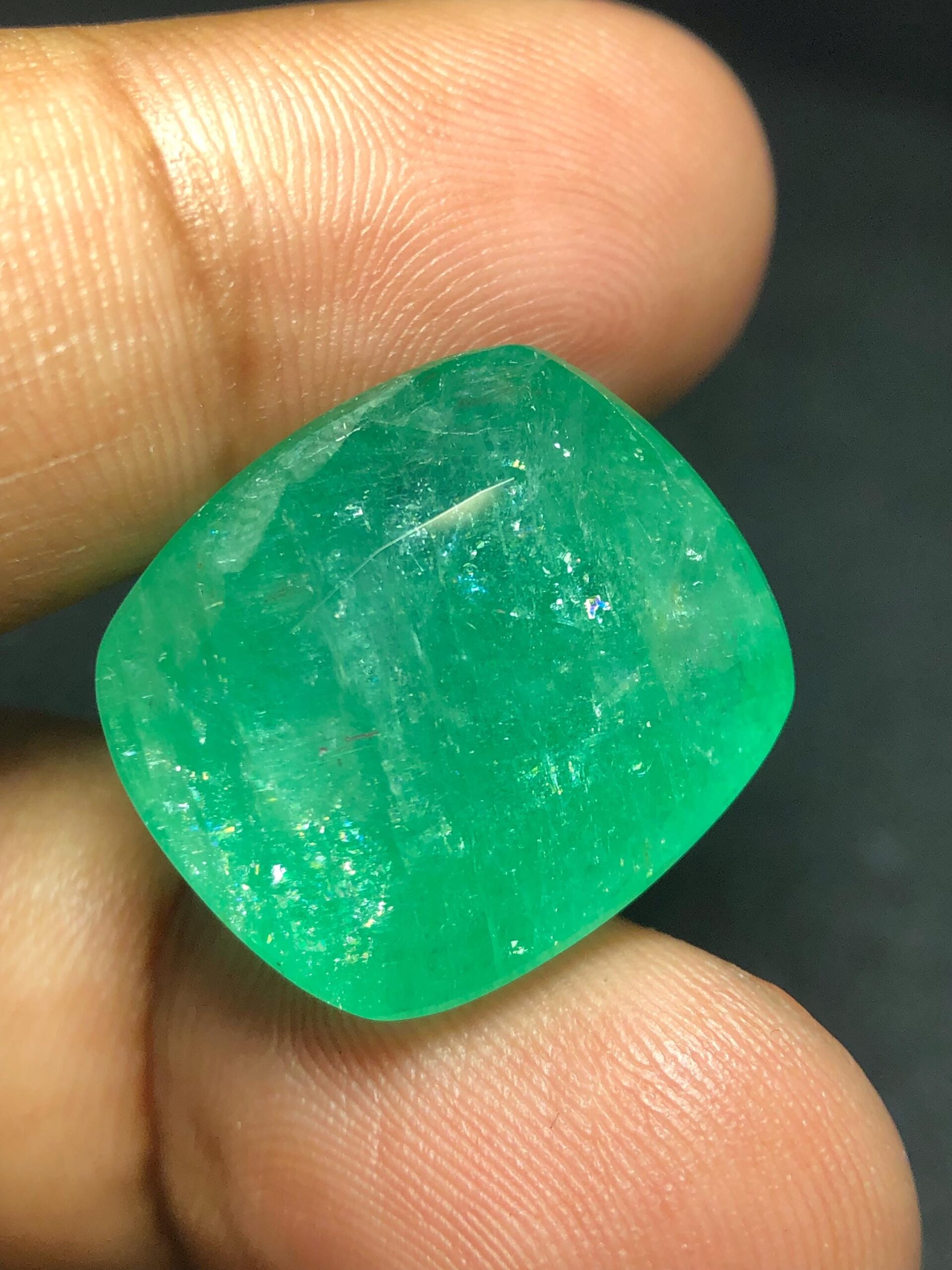 Natural Green Emerald 32.805 Ct Cushion Cut Loose Gemstone, 20.2 x 17.8 mm, Large Emerald for Custom Jewelry - Image 8