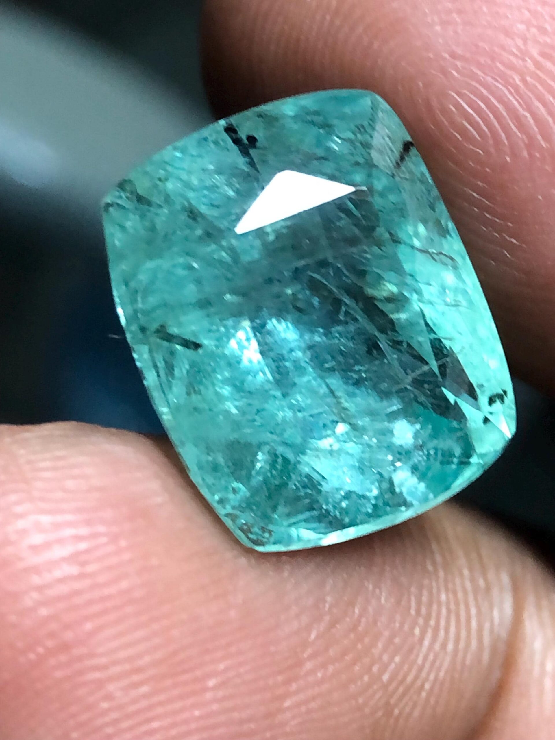 Natural Pakistani Emerald 12.24 Carat, 15.2mm Green Emerald Loose Gemstone, Pakistan Mine Emerald, Cushion Cut Gemstone for Jewelry - Image 4