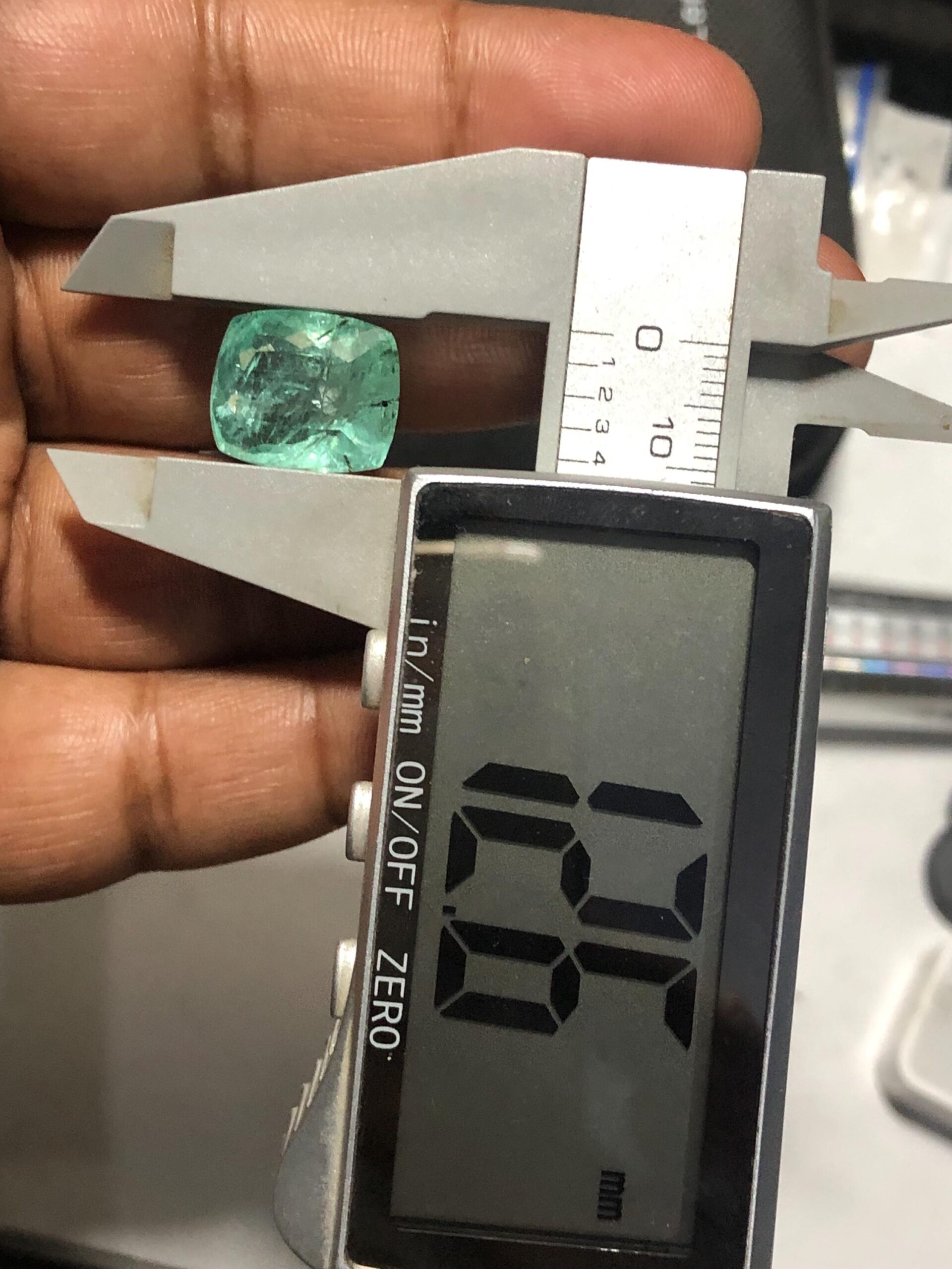 Natural Pakistani Emerald 12.24 Carat, 15.2mm Green Emerald Loose Gemstone, Pakistan Mine Emerald, Cushion Cut Gemstone for Jewelry - Image 8