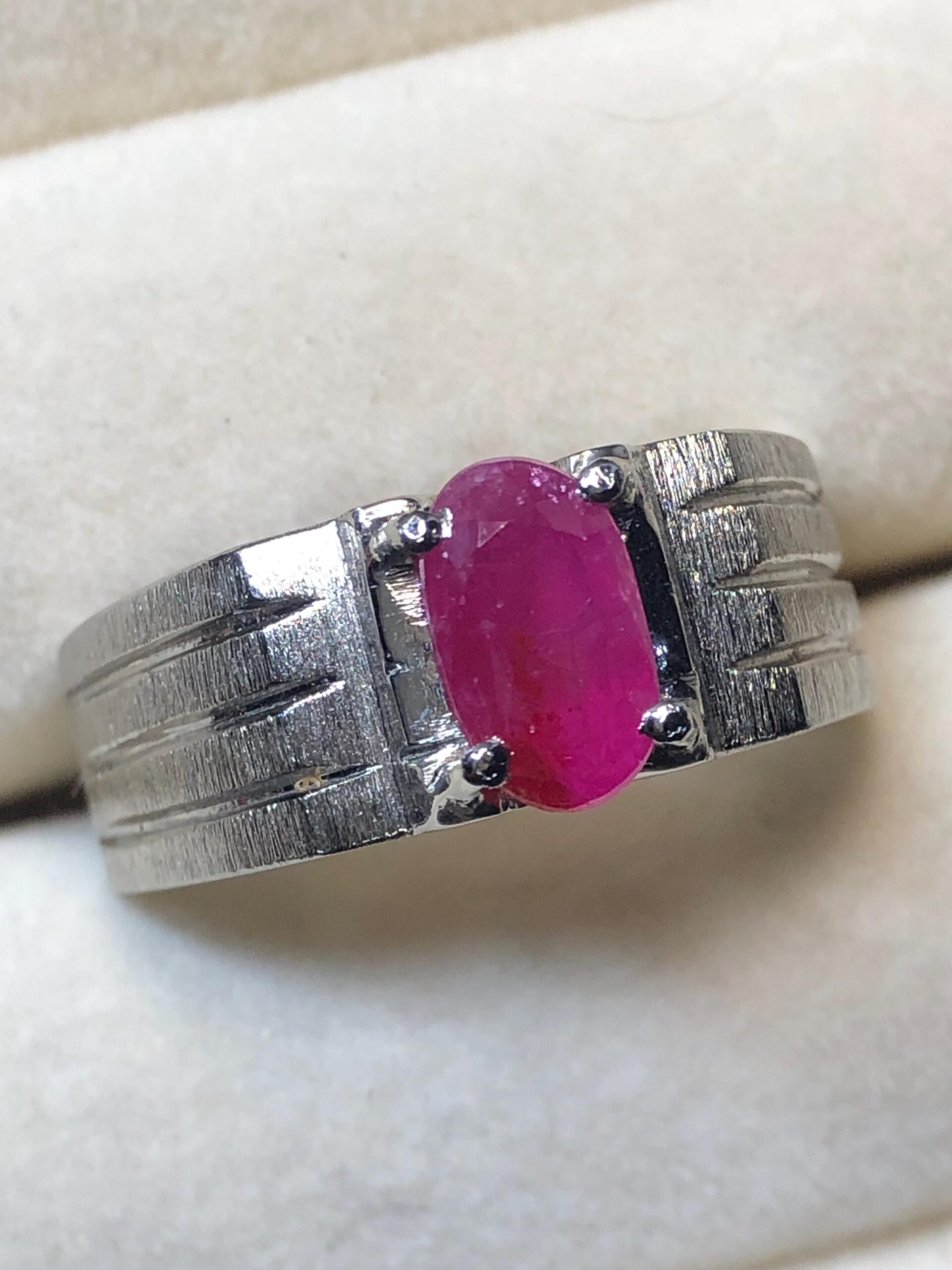 Natural Burma Ruby Ring 2.20 Ct, S925 Sterling Silver Ring Size 9, No Heat No Treatment Ruby, Certified Gemstone Jewelry, Men's Ring - Image 2