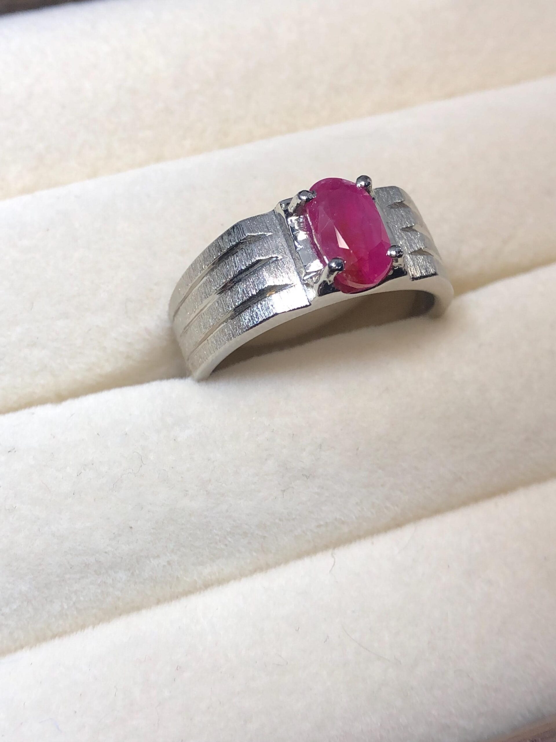 Natural Burma Ruby Ring 2.20 Ct, S925 Sterling Silver Ring Size 9, No Heat No Treatment Ruby, Certified Gemstone Jewelry, Men's Ring - Image 7