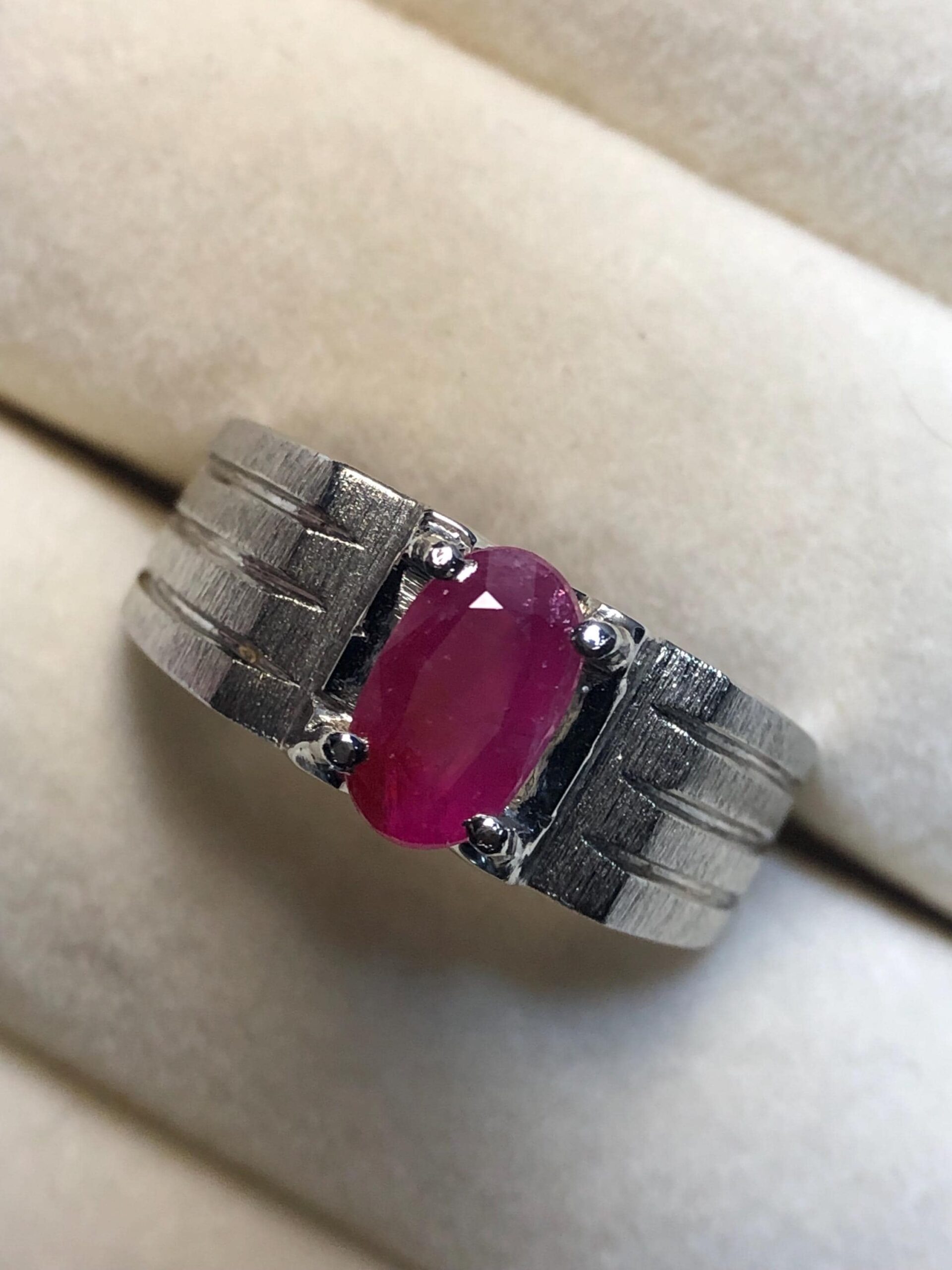 Natural Burma Ruby Ring 2.20 Ct, S925 Sterling Silver Ring Size 9, No Heat No Treatment Ruby, Certified Gemstone Jewelry, Men's Ring - Image 8
